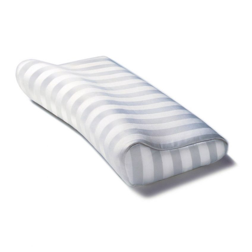 Cover for Deluxe Pillow in white with striped pattern