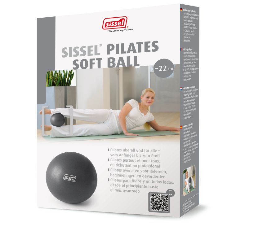 SISSEL® Pilates Soft Ball Metallic Grey 22cm