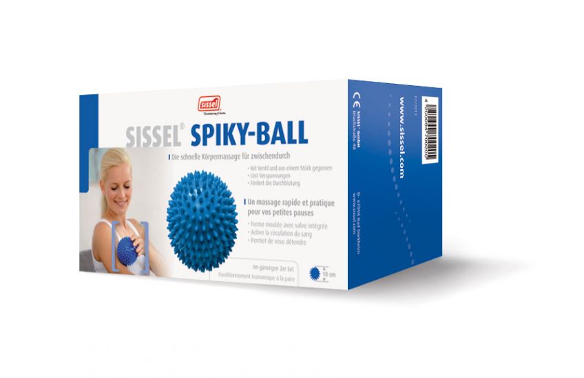 Spiky Ball, by SISSEL® Blue (10 cm), Set of Two