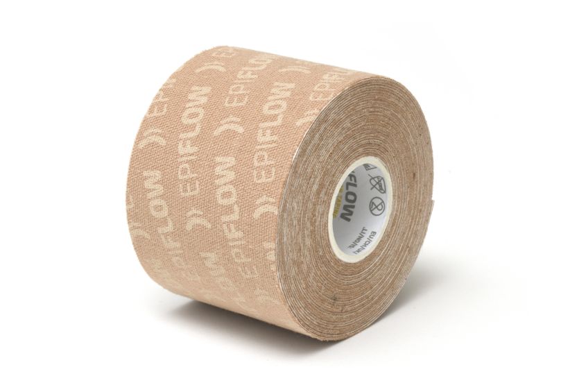 Pack of 6 SISSEL® EPIFLOW Kinesiology Tape, beige, 50mm x 5m