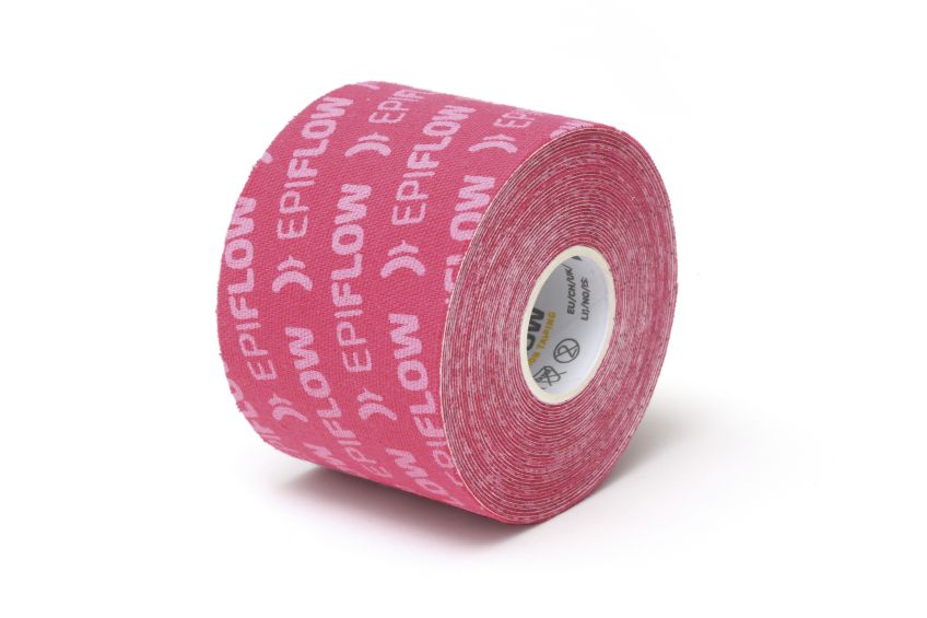 Pack of 6 SISSEL® EPIFLOW Kinesiology Tape, pink, 50mm x 5m
